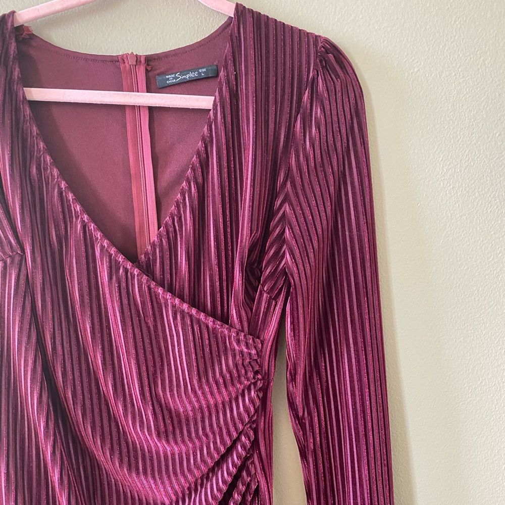 Burgundy dress